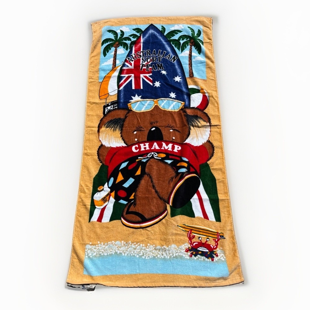 Vintage Seven Seas Australia Surf Team Champs Beach Towel Rare NEW